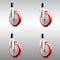Service Caster 5 Inch 316SS Red Polyurethane Swivel 1-3/8 Inch Expanding Stem Caster Set SCC SCC-SS316EX20S514-PPUB-RED-138-4 - alternate 1